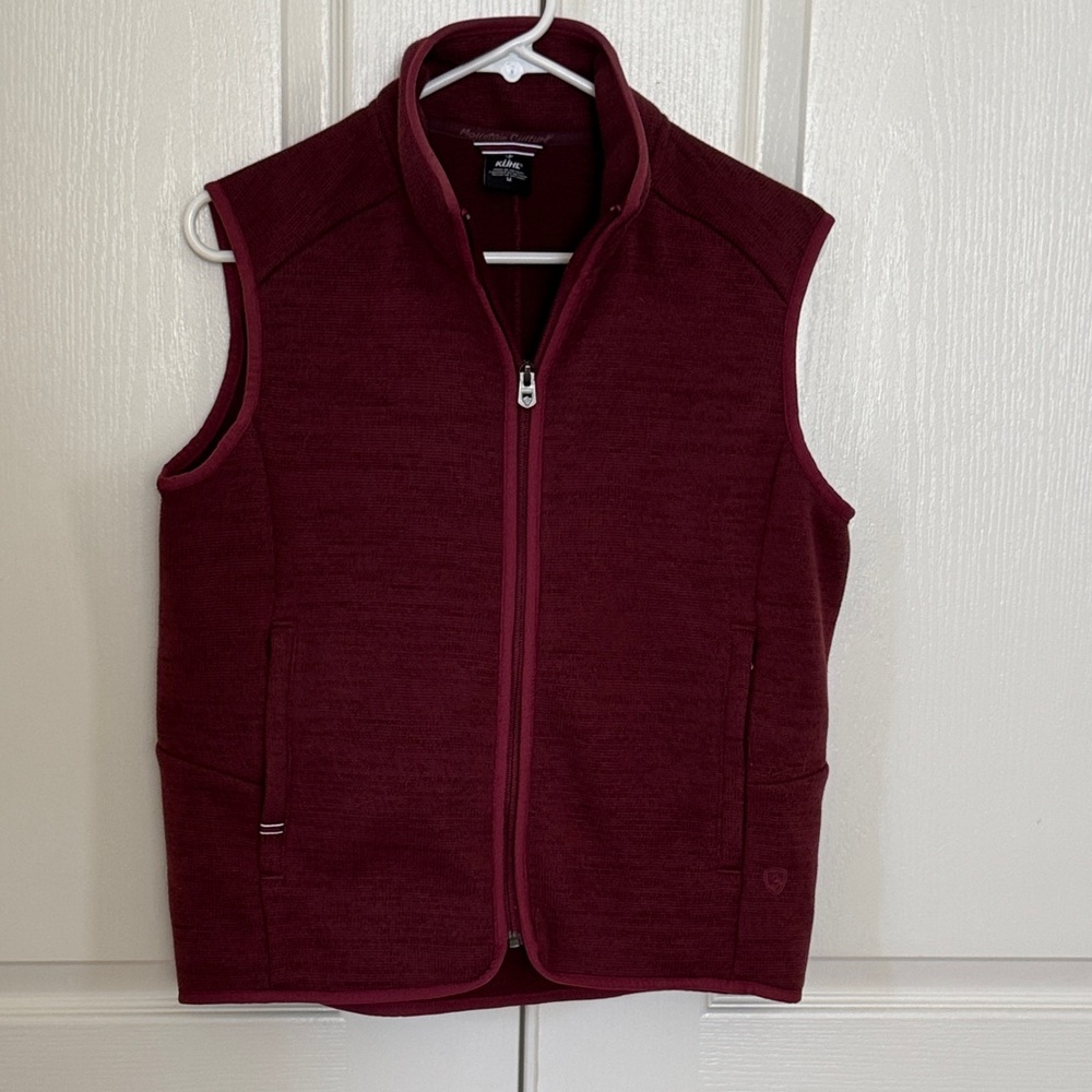 Kuhl Maroon Knit Fleece Vest